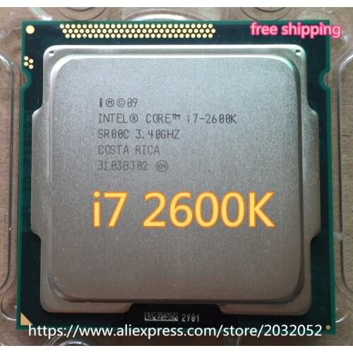 Intel Core i7 2600K 8M/3.4G/95W Quad Core Processor 5GT/s SR00C LGA 1155 SOCKET i7-2600K free shipping