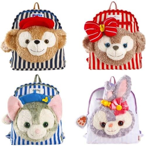 Stellalou Duffy Toni Cat ShellieMay Disney "School Bag" Cartoon Plush Backpack Plush Dolls Toys for Gift Kids
