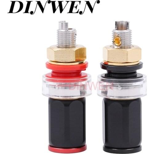 SPEAKER TERMINAL High End Rhodium Plated Brass Audio Amplifier Binding Post Banana Plug Jack Socket Connector Adapter HiFi DIY