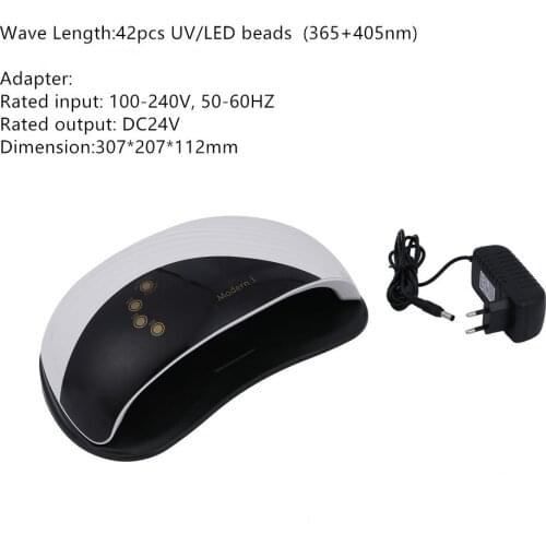 Upgrade Modern1 120W UV Gel Nail Lamp LED Nail Dryer LCD Display Ice Lamps Curing Gel Polish Two Hands Lamp 42pcs Beads With Fan