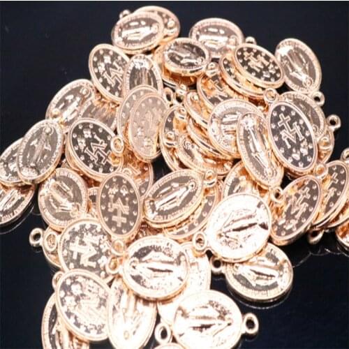 High quality gold charm blue Virgin Mary Medal 10. Quality assurance. Hot sales agency