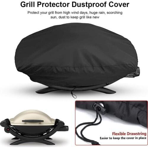 Outdoors Garden Grill Protector Dustproof Cover Waterproof Gill Cover Courtyard For Weber 7110 Q-1000 Series Grill