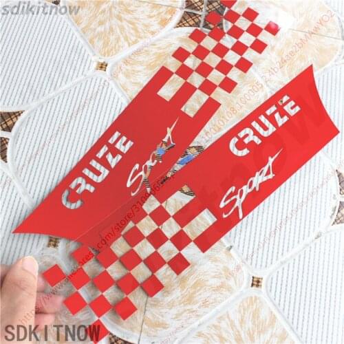 1pair Car Racing Sport Decal Front rear Door Sticker Styling Decoration For chevrolet cruze 2011 2012 2013 2014 2017 accessories