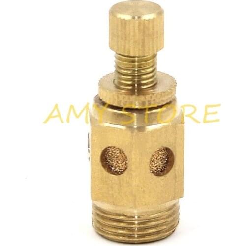 1Pc Brass Pneumatic Muffler Silencer Air Flow Throttle Adjustable Control 1/8'' 1/4'' 3/8'' 1/2'' BSPT Threaded Noise Exhaust