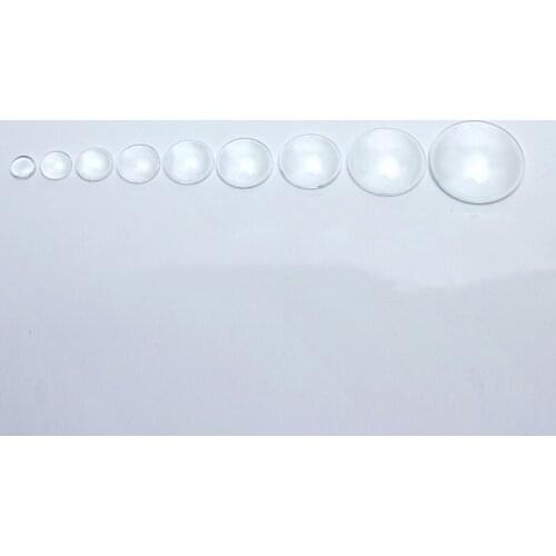1 Pack Round Square Oval Flat Round Glass Back Transparent Clear Magnifying Glass Cabochon Cameo Cover for DIY Jewelry Findings