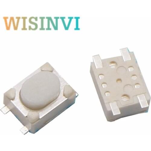 100pcs/lot Micro Button Tact Switch SMD 4Pin 3X4X2.5MM White Tactile Tact Push Button Micro Switch Momentary 3*4*2.5mm Switch