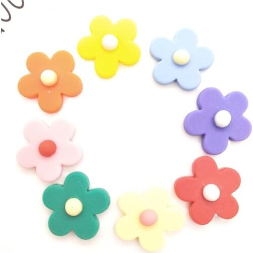 40pcs Sweet Flower resin Flatback Cabochon DIY Scrapbooking Decorative Craft Making 20mm
