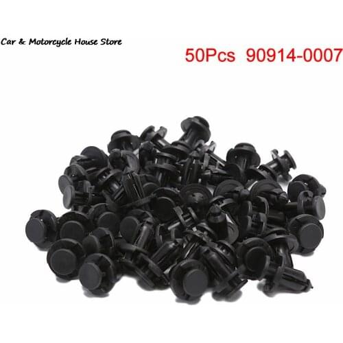 50Pcs Auto Fastener Parts Bumper Engine Cover Fender Grille Clips 90914-0007 For Cars