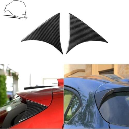 For Mazda3 Mazda 3 Axela M3 2014-2018 Hatchback Car Accessories Carbon Fiber Rear Tail Window Spoiler Side Wing Cover Sticker