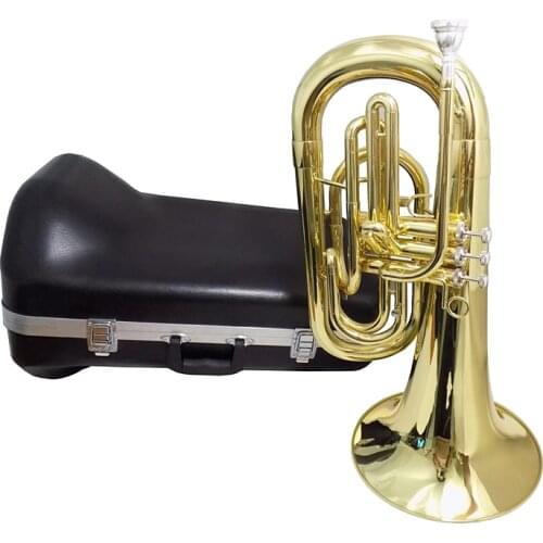 Bb Marching Euphonium Musical Instruments with Case and Mouthpiece Yellow Brass Body Lacquer Finishes