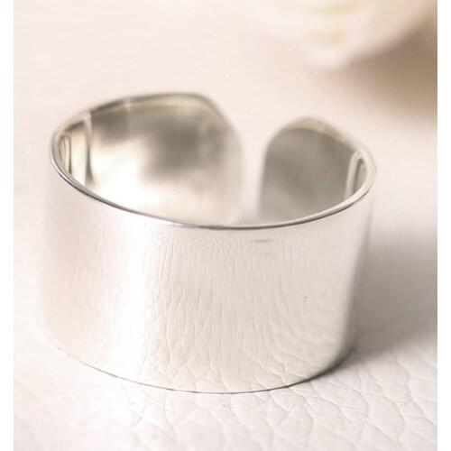 Free Shipping 925 Sterling Silver Smooth Rings For Women Jewelry Beautiful Finger Open Rings For Party Birthday Gift