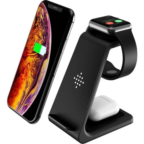 3 In 1 Wireless Charger For Apple Watch 6/SE/5/4/3/2/1 44mm 40mm 42mm 38mm Iphone Airpods Pro 10W Fast Wireless Charge stand