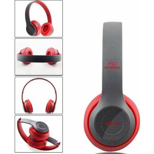 1 pcs Bluetooth-compatible V5.0 Wireless Headphones Ear Foldable Stereo Noise Cancelling Headset