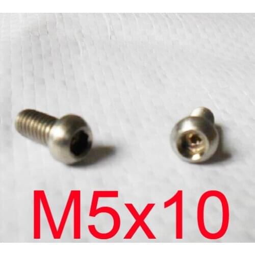 M5x10 M5 10mm button head Gr2 Ti bolts cup head HEX SOCKET Titanium screw,round head