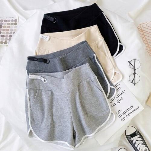 27206# Maternity Leisure Pants Summer Fashion Shorts Elastic Waist Pregnant Women Belly Support Pants Maternity Trousers