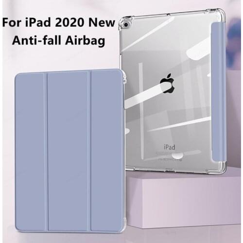 For iPad Pro 12.9 11 2020 9.7 Mini Air 4 3 2 1 8 5 6 7th 8th Generation Tablet Case With Pencil Holder Transparent Cover Stand