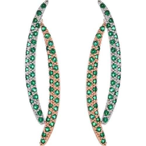 Two kinds of electroplated cross Zircon Earrings for women/girls dance parties in 2019 ER-308