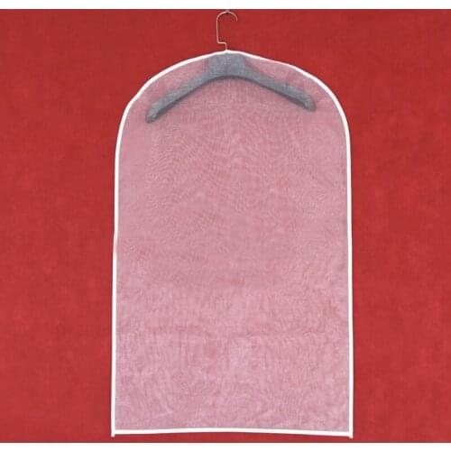 Double-sided Transparent Mesh Formal Dress Dustproof Cover Clothes Storage Bag Garment Suit Protector 88*55cm 1pcs/lot FC93