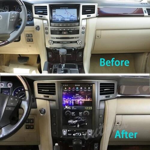 Tesla Screen Android 9.0 4+64G For Lexus LX570 2007-2015 GPS Navigation Auto Stereo Radio Player Recorder Head Unit DSP Carplay