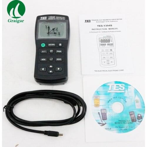 EMF Tester Electromagnetic Field Tester TES-1394S 50Hz/60Hz with RS-232