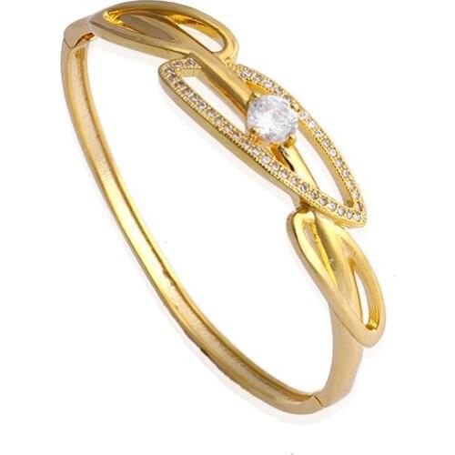 Fansheng exquisite crystal open bracelet pulseira feminina bangles for women bijoux new fashion jewelry gift