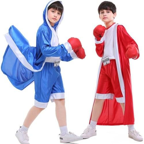 Carnival Boy The Boxer Sportswear Costume Halloween Game Clothes Stage Show Cosplay Fancy Party Dress