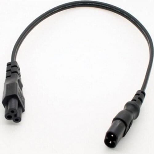 Short 30CM IEC 320 C5 to C8 adapter, IEC C8 to C5 adapter short cable