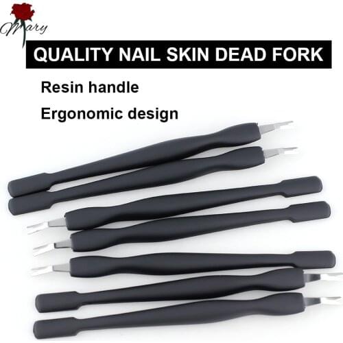 Rosemary Stainless Steel Cuticle Pusher Nail Art Fork Manicure Tool For Trim Dead Skin Nipper Pusher Trimmer Cuticle Remover