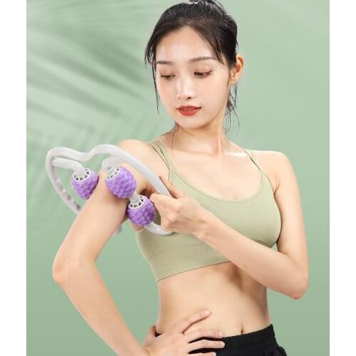 Leg massager circular foam axis muscle relaxer roller massage stick four wheels two wheels Y type yoga fitness