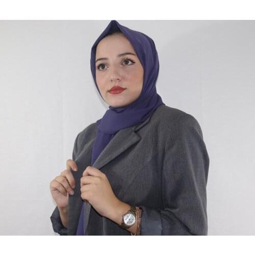 Medina for shawl hijab women hijab long draped polyester purple