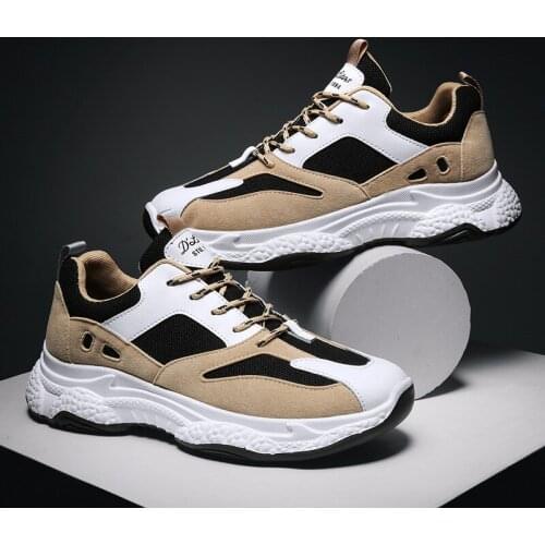 Men Vulcanized Shoes Tenis Masculino Casual Shoes Fashion Breathable Men Mesh Platform Chunky Sneakers Zapatos De Hombre N9-12