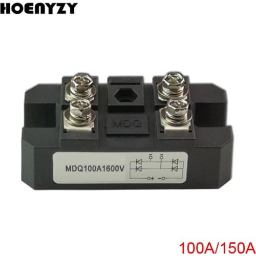 MDQ Series Single Phase Bridge Modules MDQ100A 100A Amp 1600V 1-Phase Diode Rectifier MDQ150A 150A Radiator Copper Base