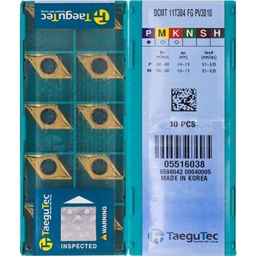 Original DCMT11T304-FG PV3010 Carbide Inserts Milling Insert Lathe CNC Tools For Turning Insert