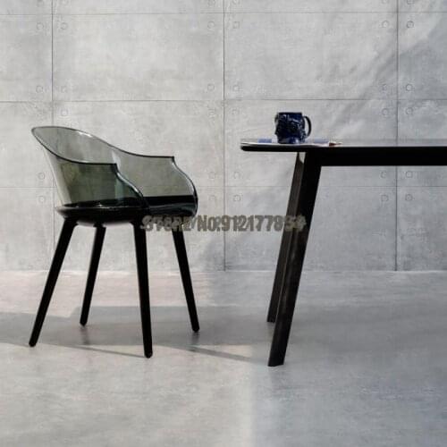 Nordic Transparent Dining Chair Ghost Chair Simple Modern Home Restaurant Creative Designer Acrylic Back Stool