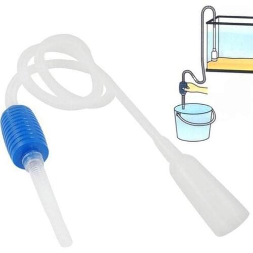Manual Fish Tank Water Changer Cleaning Gravel Fecal Aquarium Siphon Pipe Aquarium Hand Siphon Pump Filter Cleaner Tool
