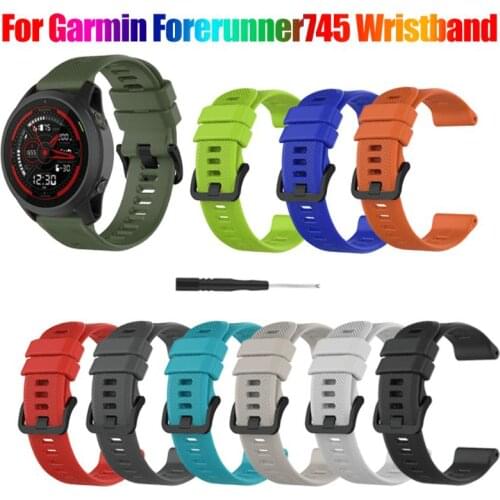 Silicone Strap For Garmin Forerunner 745 Gsp Smart Watch Bracelet Quick Release Sport Bracelet Replacement Colorful Wristband