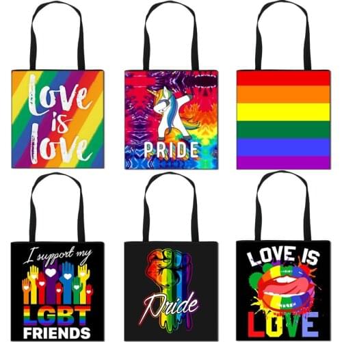 LGBT Shoulder Bag Causal Totes fashion Lesbian Gay Handbag Women Fashion Travel bags adult