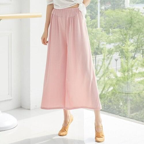 Latin Dance Ice Silk Straight Leg Pants Tango Trousers Cha Salsa Rumba Modern Dance Wear Costumes Yoga Summer Breathable Silky