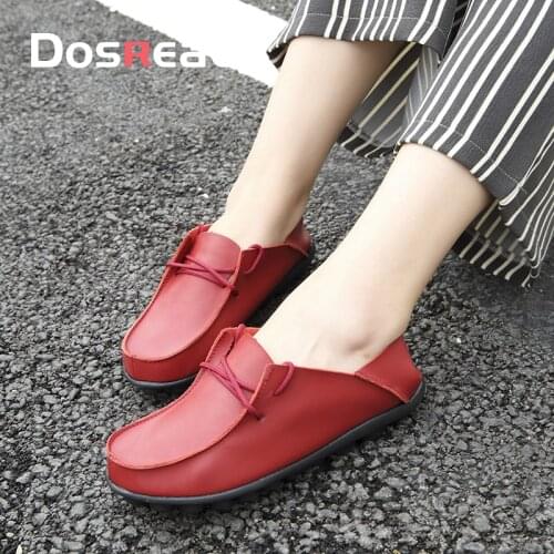 Womens Lace-up Casual High-Quality Leather Peas Shoes Ladies Fashion Convenient Ttwo-Wear Single Shoes Soft Womens Shoes