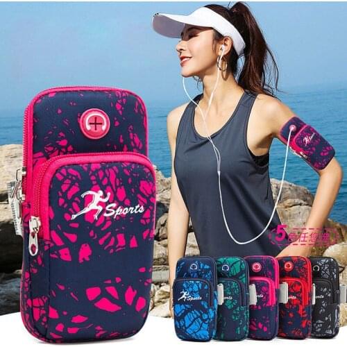 Universal Jogging Running Men Women Arm Bags for Phone Money Keys Outdoor Sports Arm Package Bag with Headset Hole