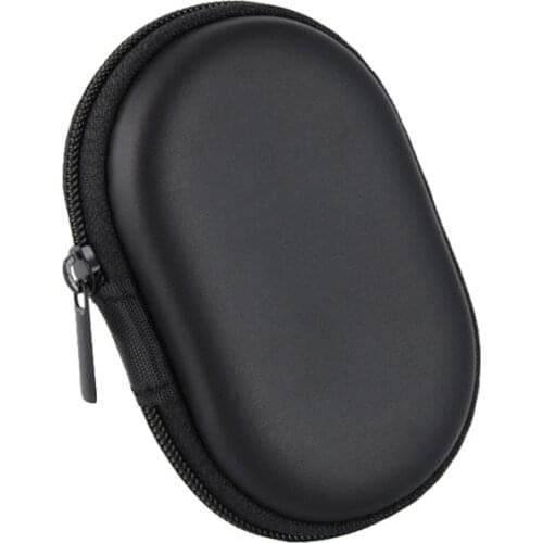 Universal Portable Zipper Hard Headphone Case PU Leather Earphone Bag Protective Usb Cable Organizer Mini Earbuds Pouch Case