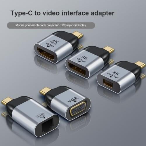 USB C To HDMI-compatible Dp Mini Dp Vga Adapter USB Type C HDMI Cable 4KConverter For Samsung/Huawei P30 Free Ship