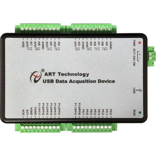 USB DAQ data acquisition card, 16SE/8DIFF 250KS/s 16-bit analog input, 16AD 4DA 16DI 16DO 3 Counter