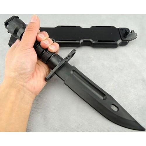 High Quality Military Enthusiasts Birthday Gift 30cm Plastic Toy Sword CS CF Cosplay M9 Model Rubber Dagger Tactical Knife