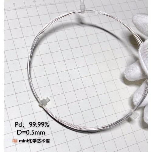 High purity palladium, electrochemical electrode, palladium electrode, pure palladium wire, purity 99.95 +, diameter 0.5mm 1.0mm