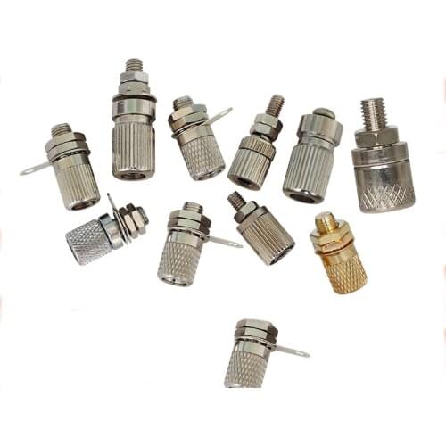 Ground column pure copper nickel plating test terminal large current terminal all copper gold-plated 4mm banana socket all metal