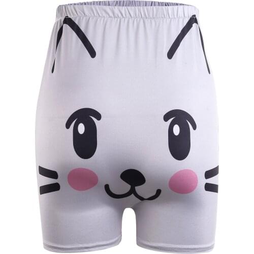 Women Sexy Shorts ,Female Homewear Adults Catoon Tiger/Cat/Balloon/Skull Print Skinny Short for Honeymoon Wedding Night