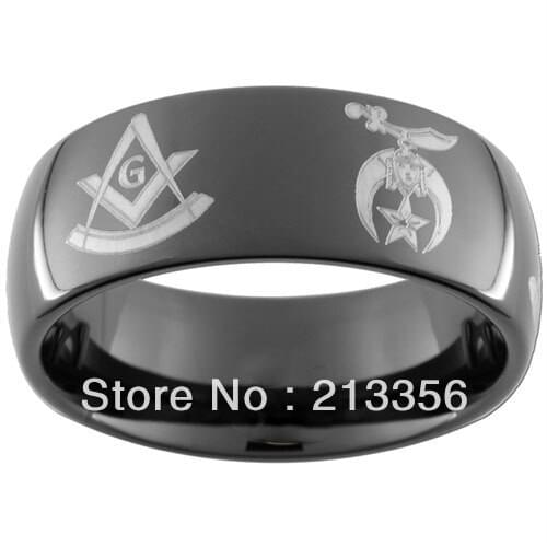 10PCS/LOT FREE SHIPPING!USA WHOLESALES CHEAP PRICE 8MM WOMEN&MENS HIS/HER BLACK PLAIN MASONIC PAST MASTER SHRINERS TUNGSTEN RING