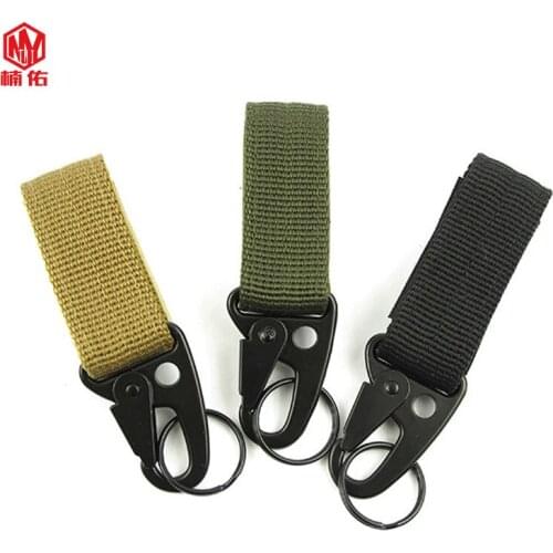 2PCS High Density Velcro Keychain Military Specification Nylon Belt Keychain Removable And Durable Hanging Buckle