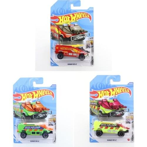 2020-104 RUNWAY RES-Q Original Hot Wheels Mini Alloy Coupe 1/64 Metal Diecast Model Car Kids Toys Gift